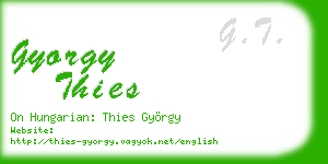gyorgy thies business card